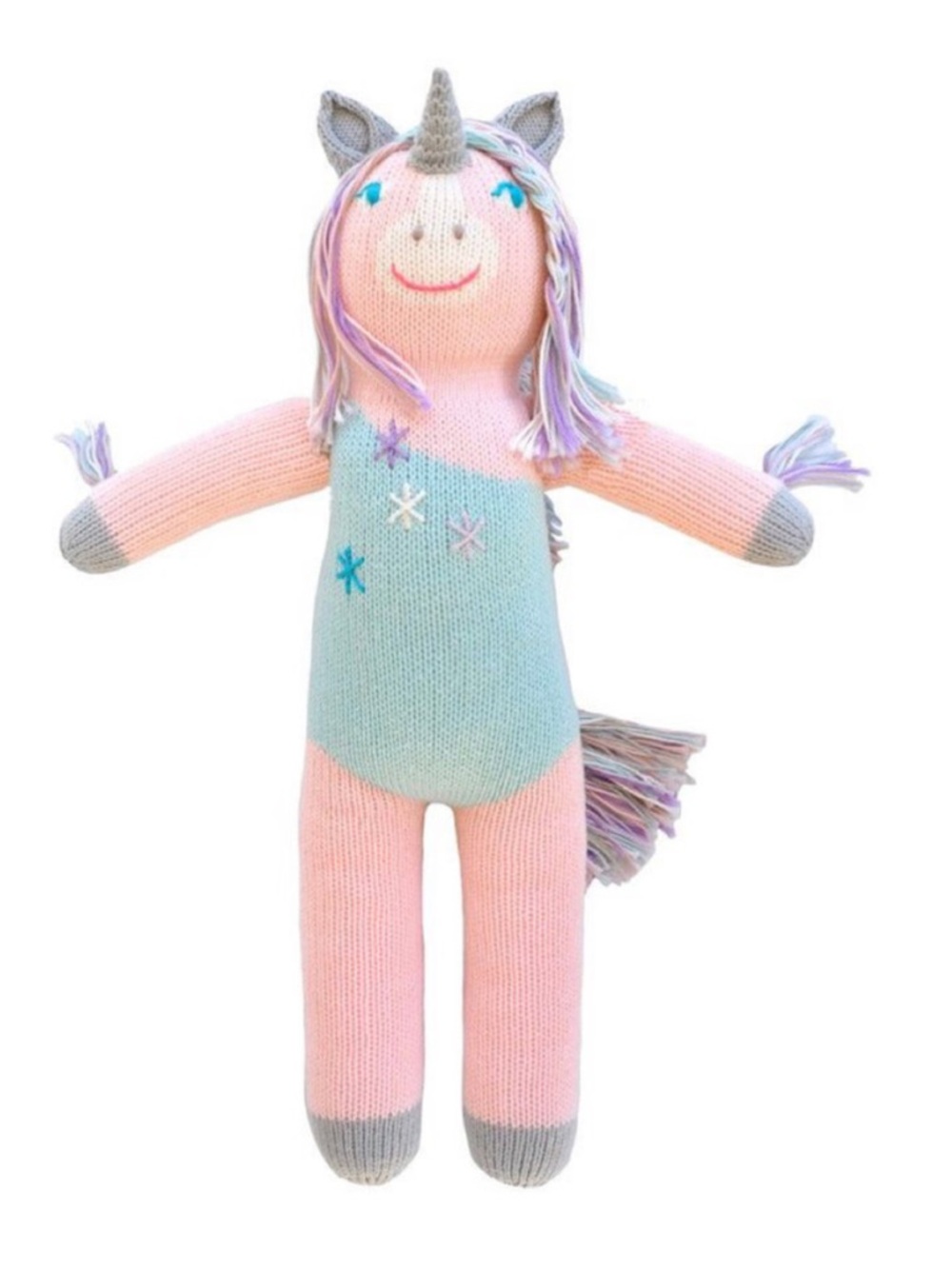 Blabla Confetti the Unicorn 100% Cotton Knit Doll
